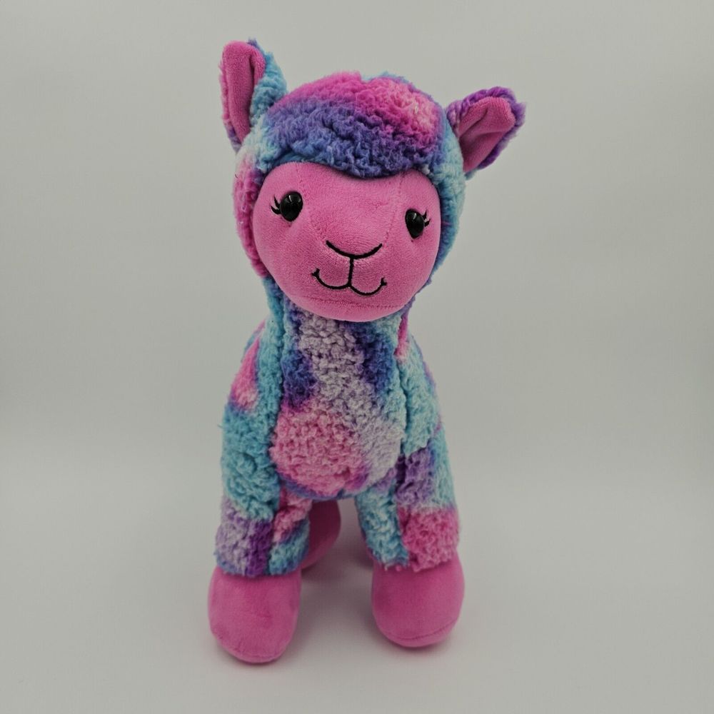 Build A Bear Cotton Candy Rainbow Lovable Llama 14" Soft Fleece Fur 2019